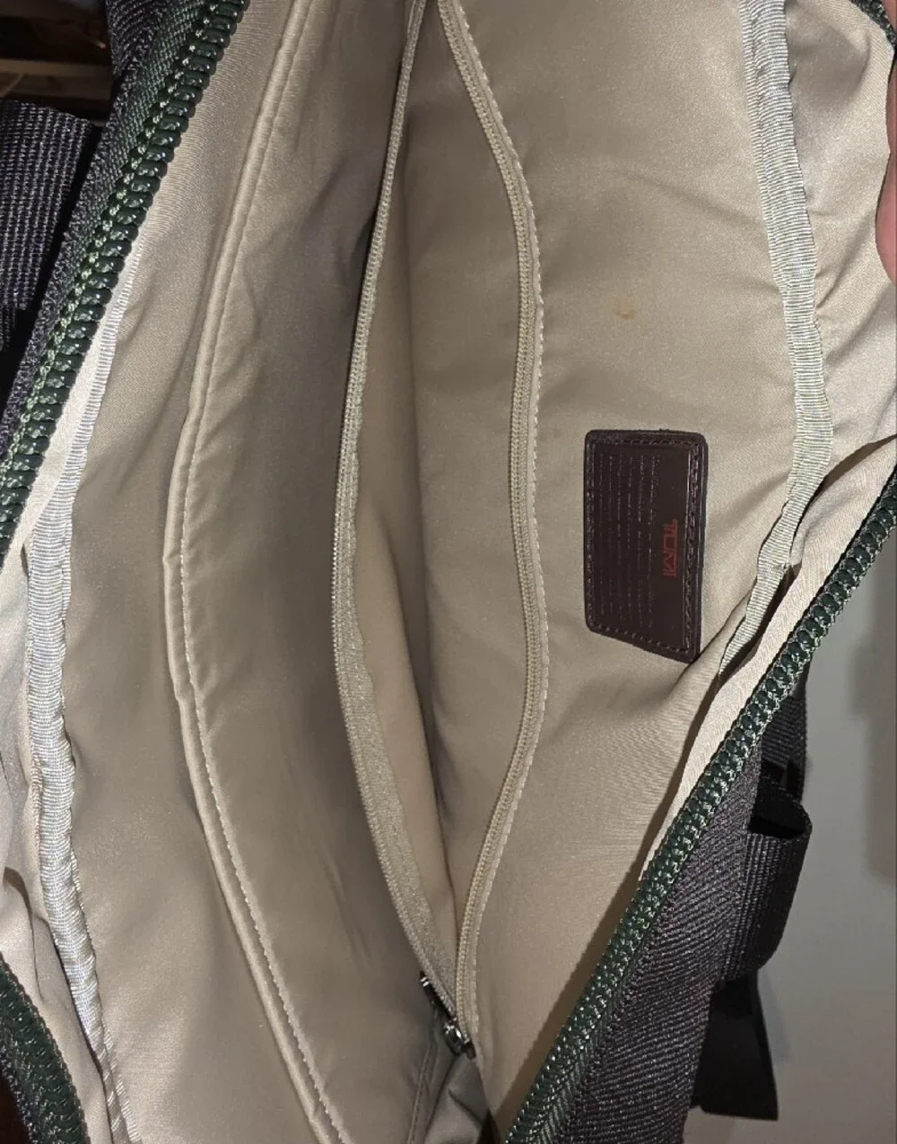 Tumi Seattle Zip Top Brief Olive Green Laptop Messenger Bag